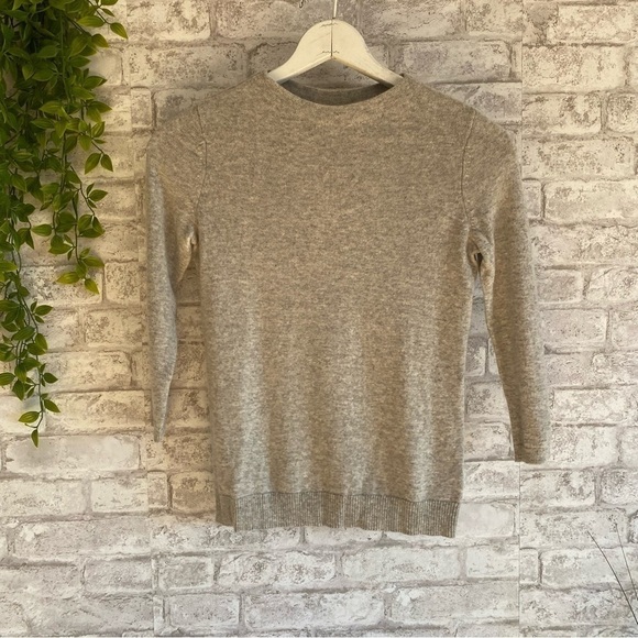 NWT Talbots Petite‎ Pure Cashmere Gray Sweater. Size P - Picture 1 of 11